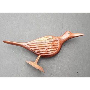 Wood Carved Bird Jamaica Wildlife Tropical Wooden Hand Carved